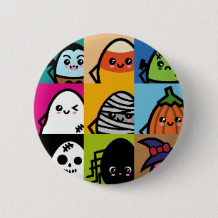 Chapa Redonda De 5 Cm Serie Creepy Eggs - Halloween