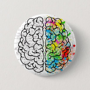 Chapa Redonda De 5 Cm serie del cerebro