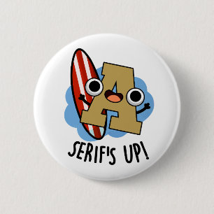 Chapa Redonda De 5 Cm Serifs Up Funny Font Type Punks
