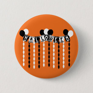 Chapa Redonda De 5 Cm Serpentinas para fiesta de Halloween retro