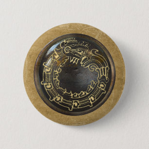 Chapa Redonda De 5 Cm Serpiente azteca