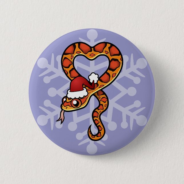 Chapa Redonda De 5 Cm Serpiente de Navidad (Anverso)