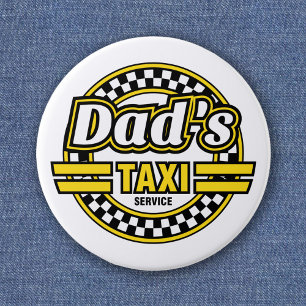Chapa Redonda De 5 Cm Servicio de taxi de papá
