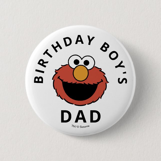 Chapa Redonda De 5 Cm Sesame Street | Elmo - First Birthday Button (Anverso)