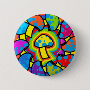 Chapa Redonda De 5 Cm Setas mágicas coloridas