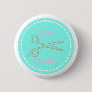 Chapa Redonda De 5 Cm Sew Crafty Pastel Gray Pink Aqua