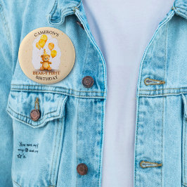 Chapa Redonda De 5 Cm Sexo de nacimiento del primer cumpleaños: oso amar