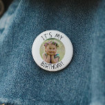 Chapa Redonda De 5 Cm Sexo minimalista neutral es mi foto de cumpleaños<br><div class="desc">Celebra el día especial de tu pequeña con nuestro minimalista botón de foto de cumpleaños, neutro en género, diseñado para niños de todas las edades. Este producto es perfecto para cumpleaños en cualquier época del año (primavera, verano, otoño o invierno), con un diseño limpio y moderno en blanco y negro...</div>