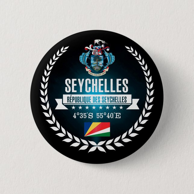 Chapa Redonda De 5 Cm Seychelles (Anverso)