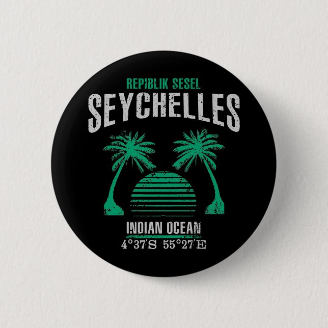 Chapa Redonda De 5 Cm Seychelles (Anverso)