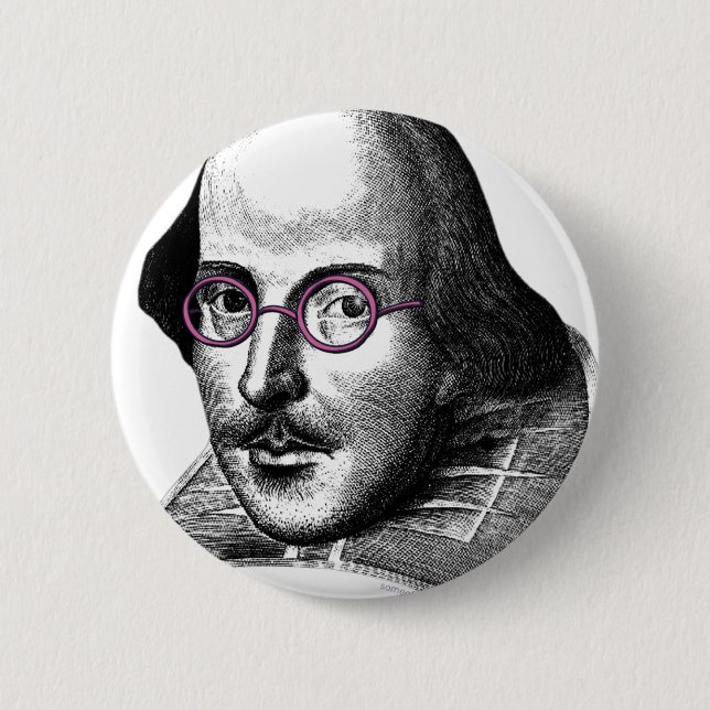 Chapa Redonda De 5 Cm Shakespeare Lennon (Anverso)