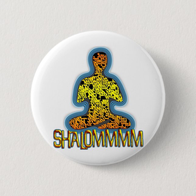 Chapa Redonda De 5 Cm Shalom (Anverso)