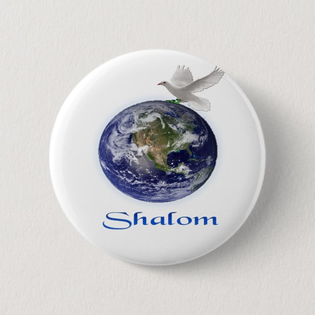 Chapa Redonda De 5 Cm shalom (Anverso)