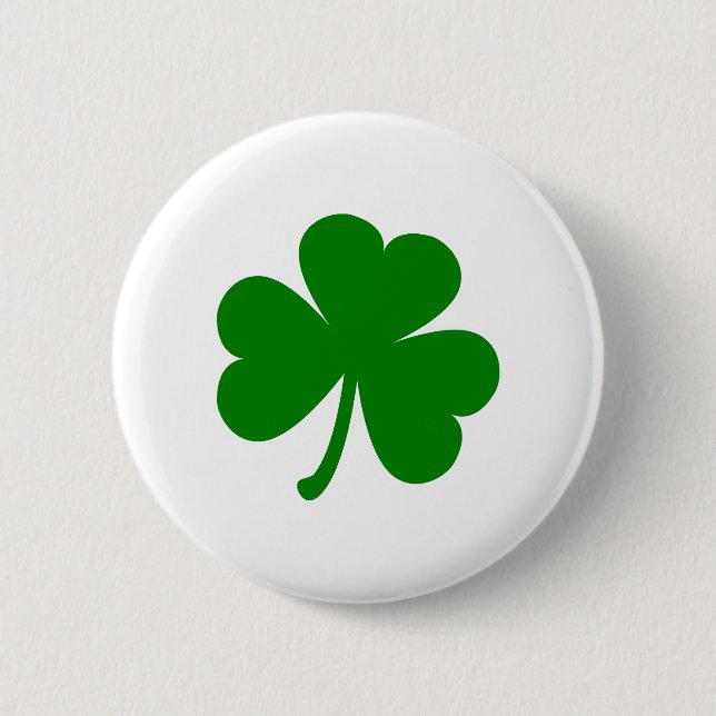 Chapa Redonda De 5 Cm Shamrock en el Día de San Patricio (Anverso)
