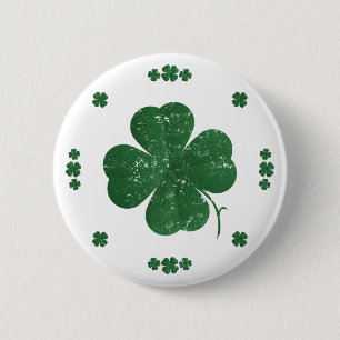 Chapa Redonda De 5 Cm Shamrock - estilo vintage
