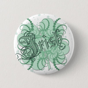 Chapa Redonda De 5 Cm Shamrock irlandés