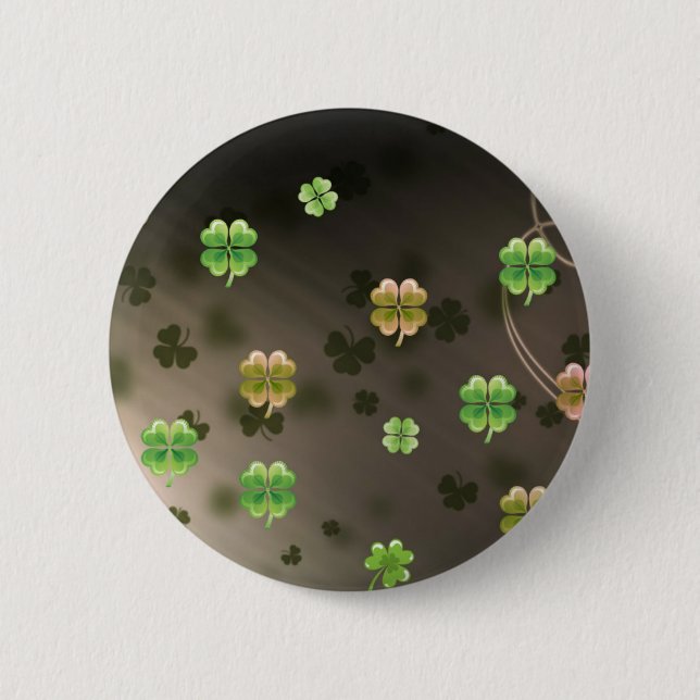 Chapa Redonda De 5 Cm Shamrock irlandés (Anverso)