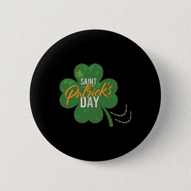 Chapa Redonda De 5 Cm Shamrock irlandés (Anverso)