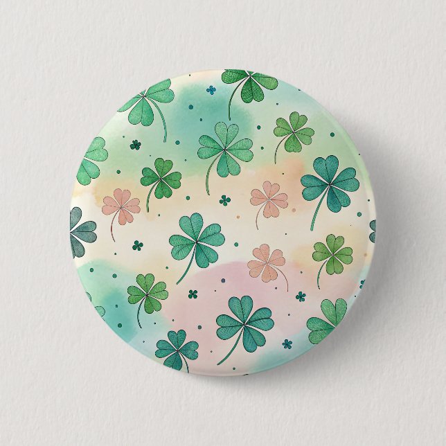 Chapa Redonda De 5 Cm Shamrock Stickers (Anverso)