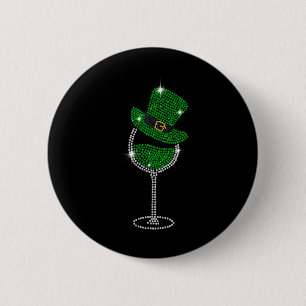 Chapa Redonda De 5 Cm Shamrock Wine Gles Bebe St Patricks Day Irlandés