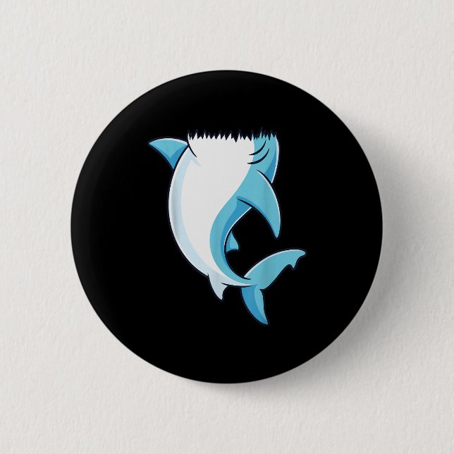 Chapa Redonda De 5 Cm Shark Shirt Adult Kids Men Women Shark Costume  (Anverso)