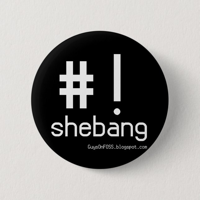 Chapa Redonda De 5 Cm ¡Shebang! (Anverso)
