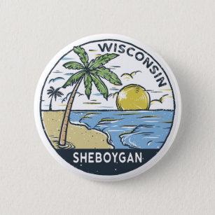 Chapa Redonda De 5 Cm Sheboygan Wisconsin Vintage