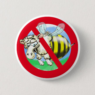 Chapa Redonda De 5 Cm Sheeplebee prohibido