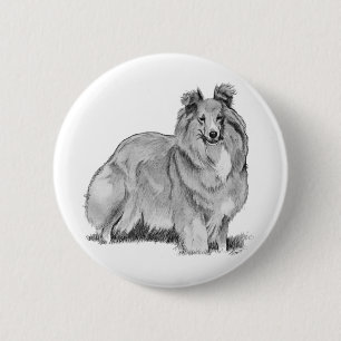 Chapa Redonda De 5 Cm Sheltie