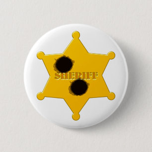 Chapa Redonda De 5 Cm Sheriff's star estrella de sheriff Einschusslöcher