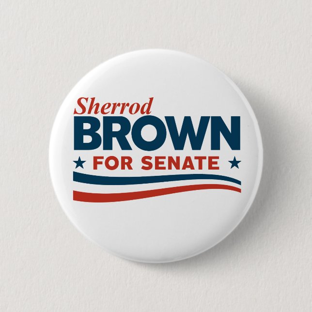 Chapa Redonda De 5 Cm Sherrod Brown (Anverso)