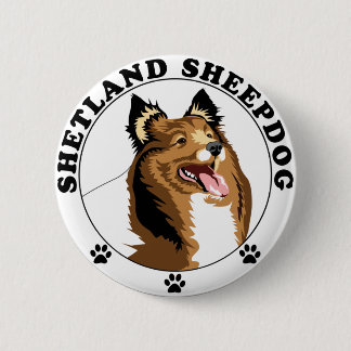 Chapa Redonda De 5 Cm Shetland Sheepdog - Sheltie