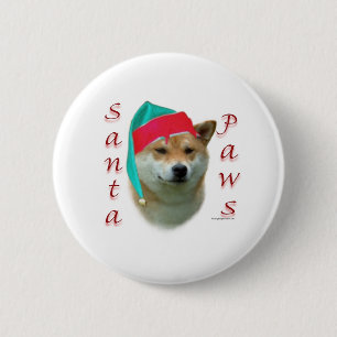 Chapa Redonda De 5 Cm Shiba Inu Santa Paws