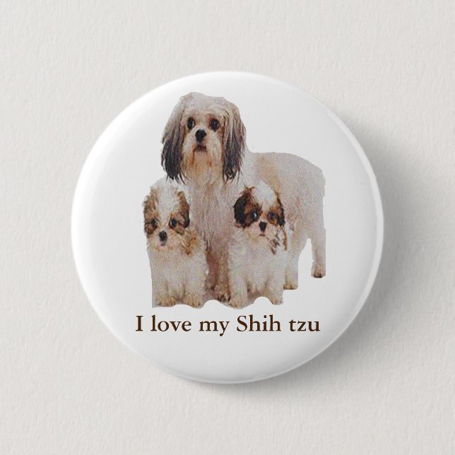 Chapa Redonda De 5 Cm Shih-tsu (Anverso)