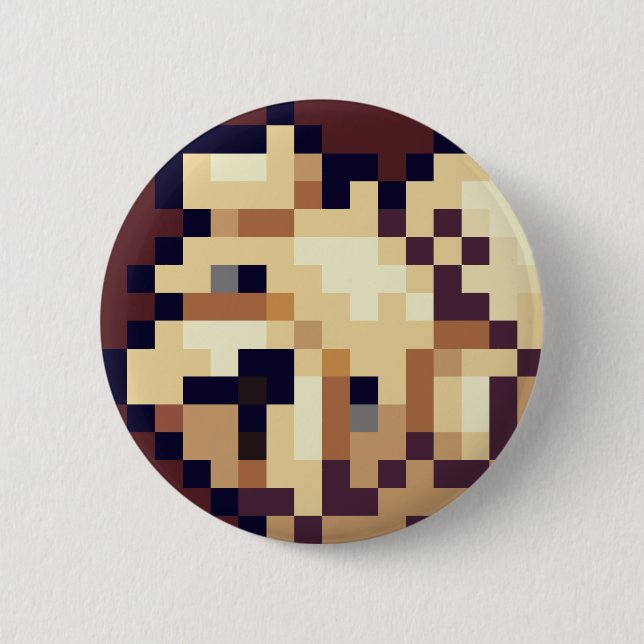 Chapa Redonda De 5 Cm Shih-tzu pixelart (Anverso)
