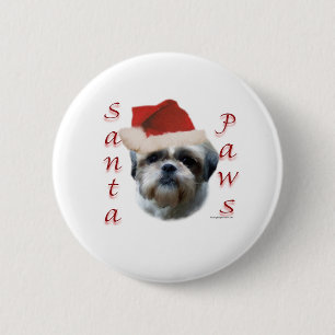 Chapa Redonda De 5 Cm Shih Tzu Santa Paws