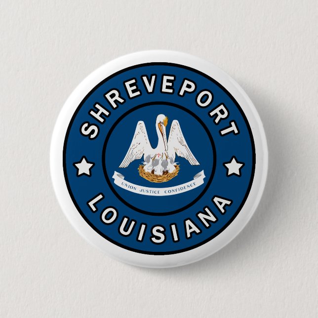 Chapa Redonda De 5 Cm Shreveport Louisiana (Anverso)