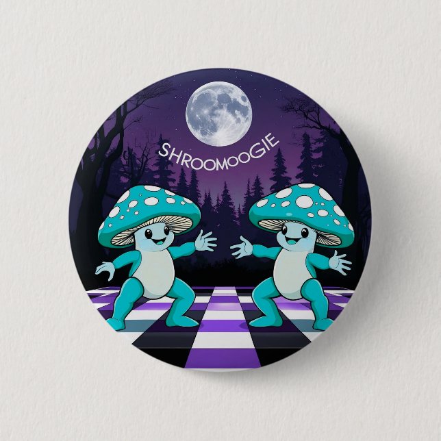 Chapa Redonda De 5 Cm Shroom Boogie Badge (Anverso)