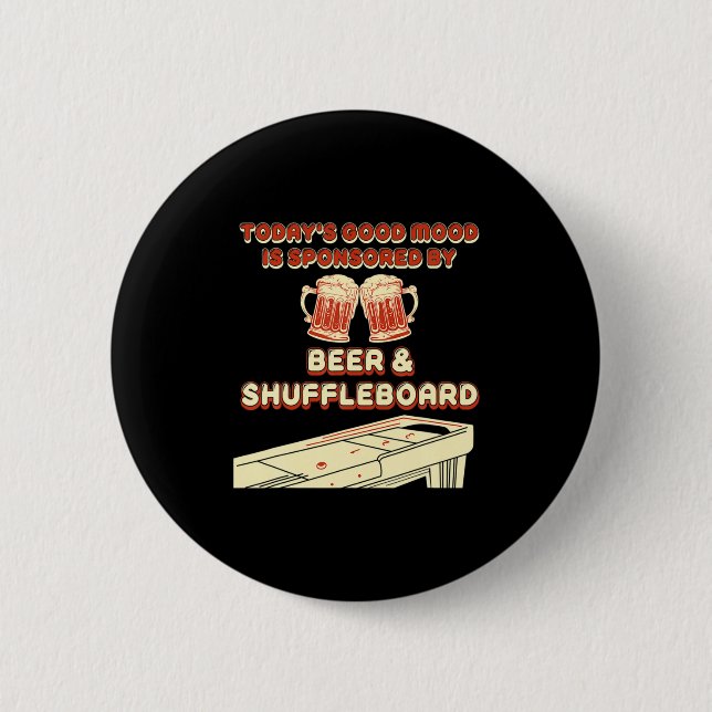 Chapa Redonda De 5 Cm Shuffleboard Player Beer  (Anverso)