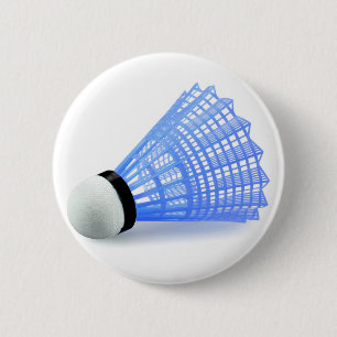 Chapa Redonda De 5 Cm Shuttlecock Birdie Blue Sports
