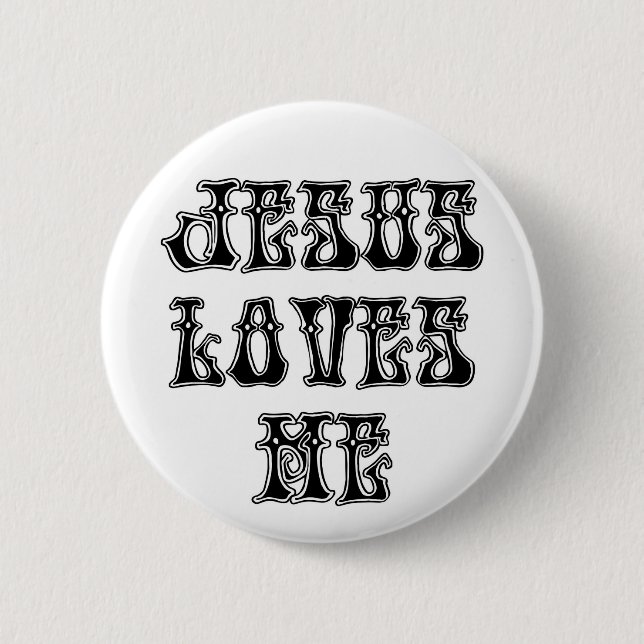 Chapa Redonda De 5 Cm ¡Sí!  ¡Jesús me ama! (Anverso)
