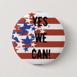 CHAPA REDONDA DE 5 CM ¡SÍ, PODEMOS! PRESIDENTE DE BARACK OBAMA