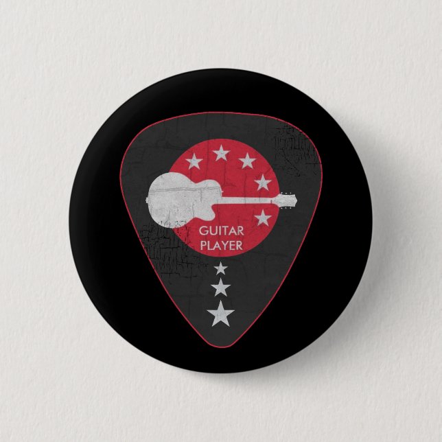 Chapa Redonda De 5 Cm si tocas la guitarra (Anverso)