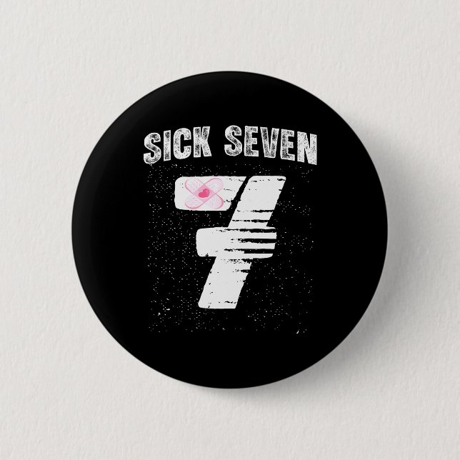 Chapa Redonda De 5 Cm Sick Seven 67 Halloween Costume  (Anverso)