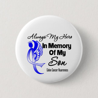 Chapa Redonda De 5 Cm Siempre Mi Héroe En El Hijo De La Memoria - Cáncer