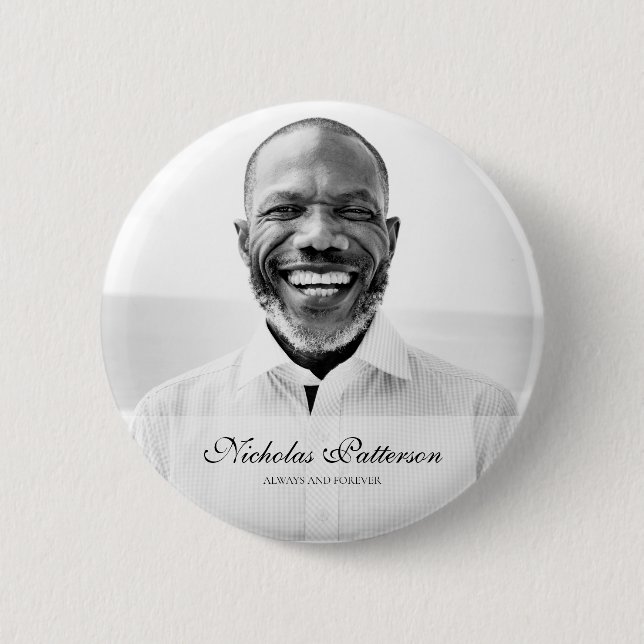 Chapa Redonda De 5 Cm Siempre y para siempre| Clásico Memorial de Fotogr (Anverso)