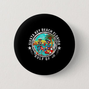 Chapa Redonda De 5 Cm Siesta Key Beach Hombres Y Mujeres De Florida