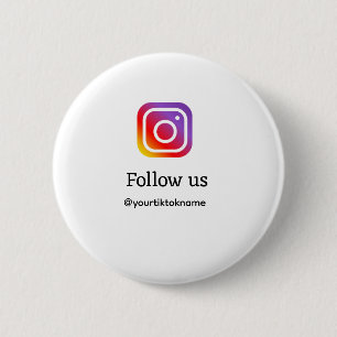 Chapa Redonda De 5 Cm siga nuestro usuario de Instagram usuario medios s