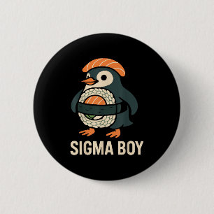 Chapa Redonda De 5 Cm Sigma Boy Brainrot italiano Funny Meme Penguin
