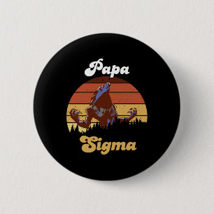 Chapa Redonda De 5 Cm Sigma Papa Wolf Match Tribe Wolves Camping Pack Fa